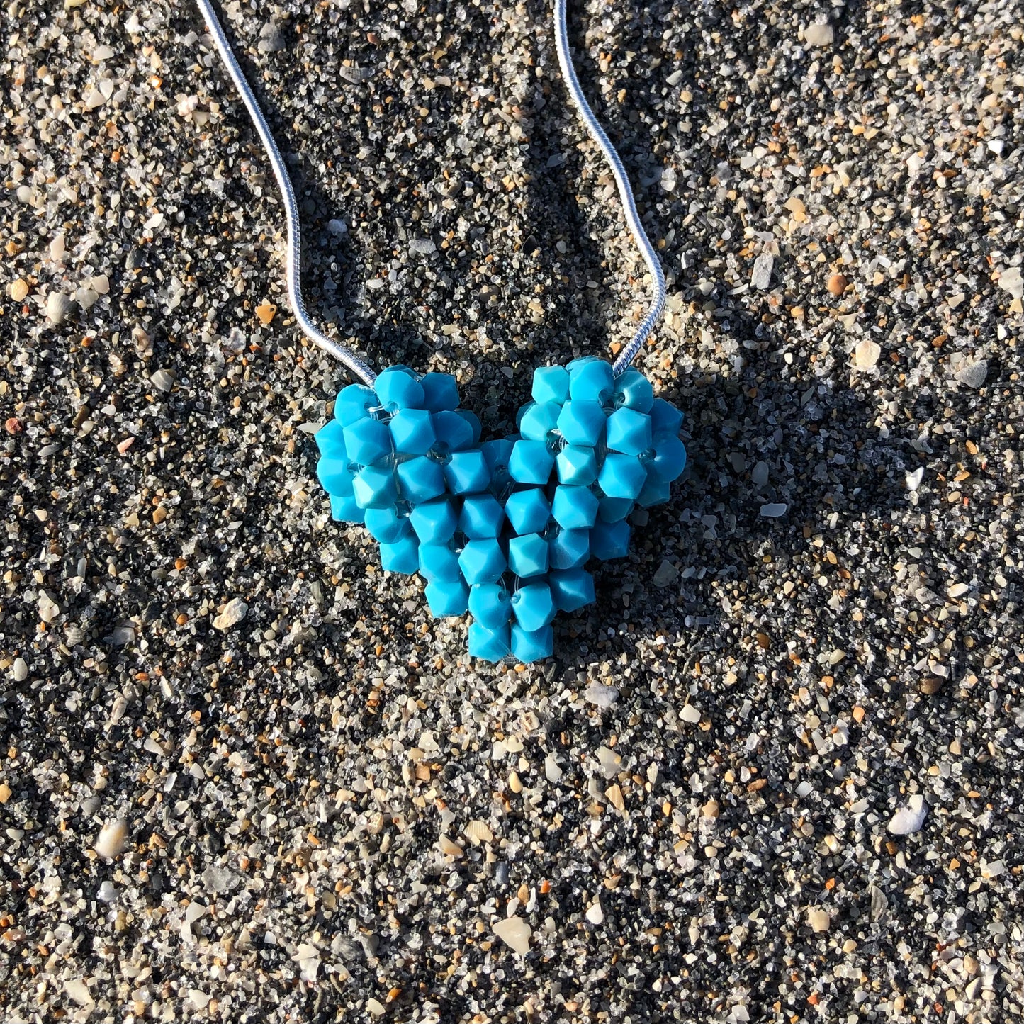 Swarovski Crystal Puffy Heart Necklace