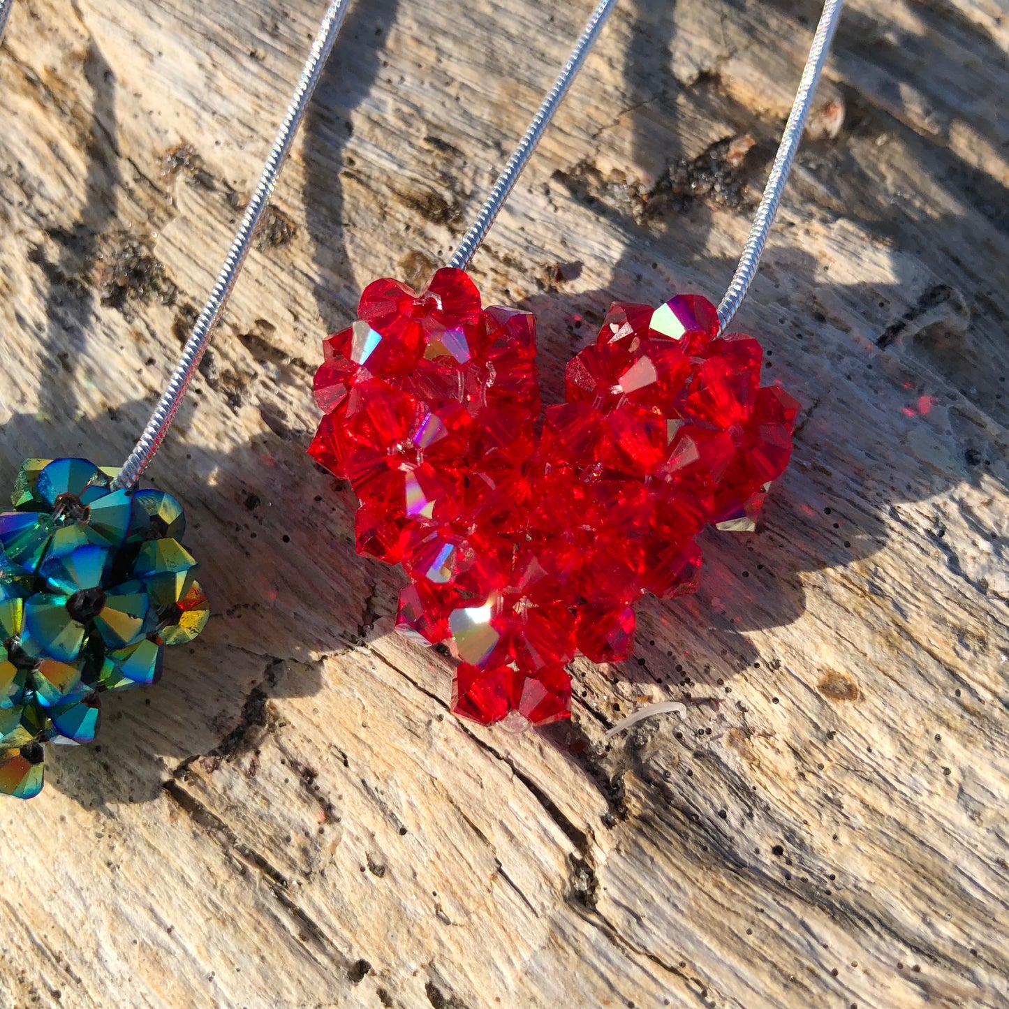 Swarovski Crystal Puffy Heart Necklace