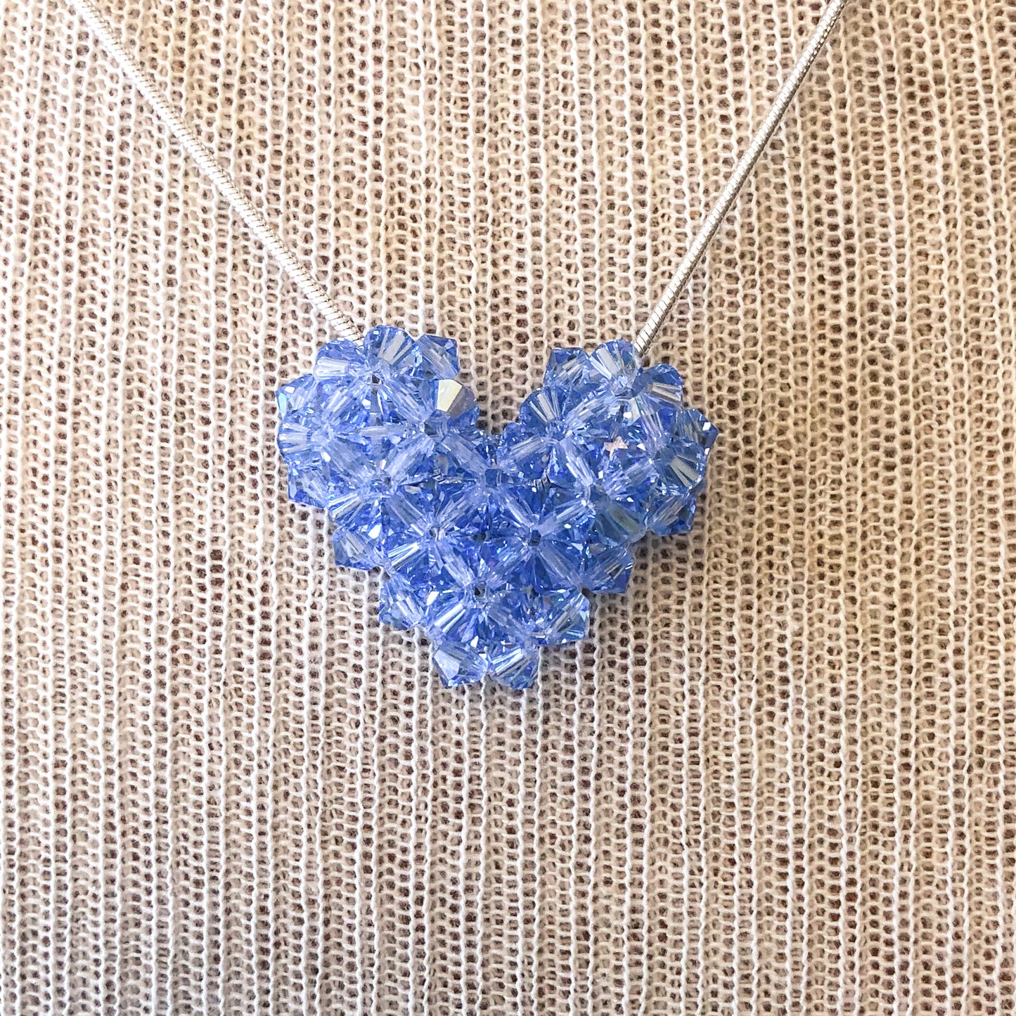Swarovski Crystal Puffy Heart Necklace