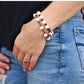 8 pearl + leather bracelet